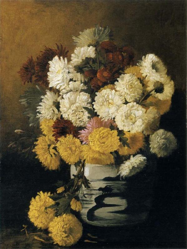Hirst, Claude Raguet Chrysanthemums in a Canton Vase oil painting image